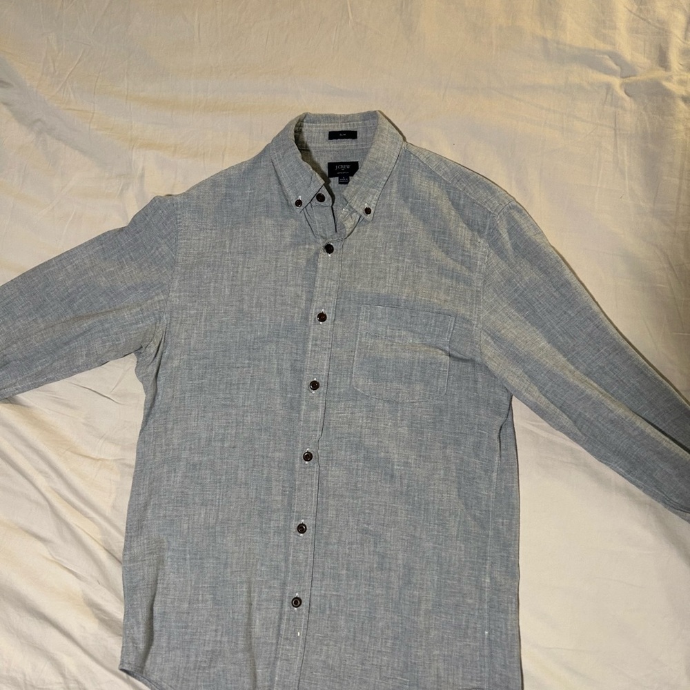 Men's J. Crew Gray Button-Up Shirt